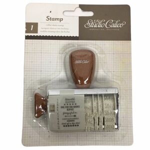 STUDIO CALICO Roller Date Stamp Phrases Scrapbooking Crafting Journaling NWT